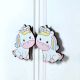 Handcrafted Acacia Wood Baby Unicorn Handle Pair